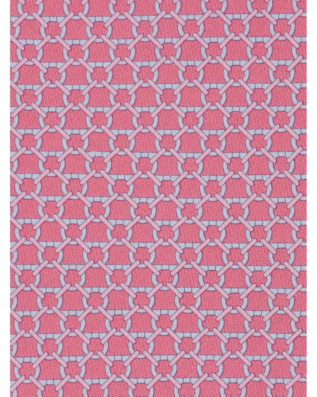 Ferragamo Pink Link Print Silk Tie for men
