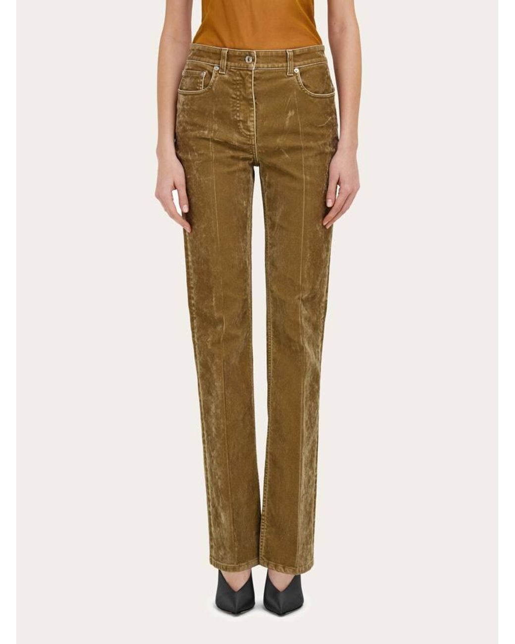 Ferragamo Natural Five Pocket Trouser