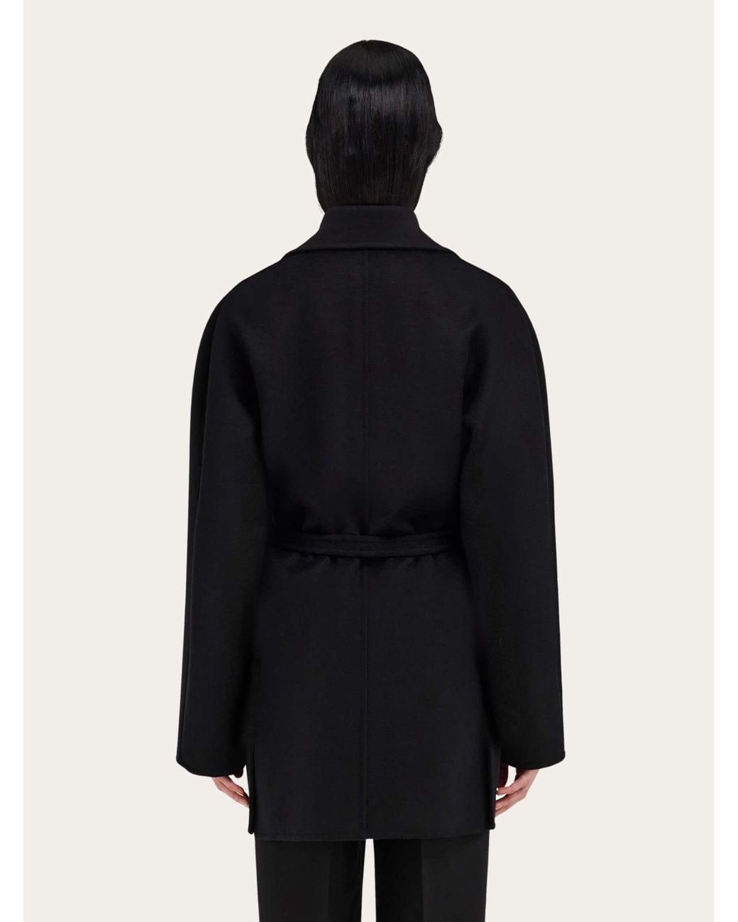 Ferragamo Black Double Cashmere Jacket