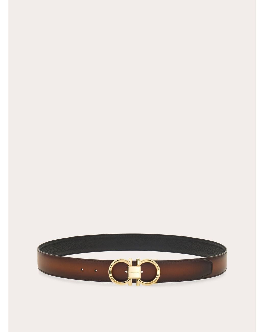 Ferragamo White Reversible And Adjustable Gancini Belt for men