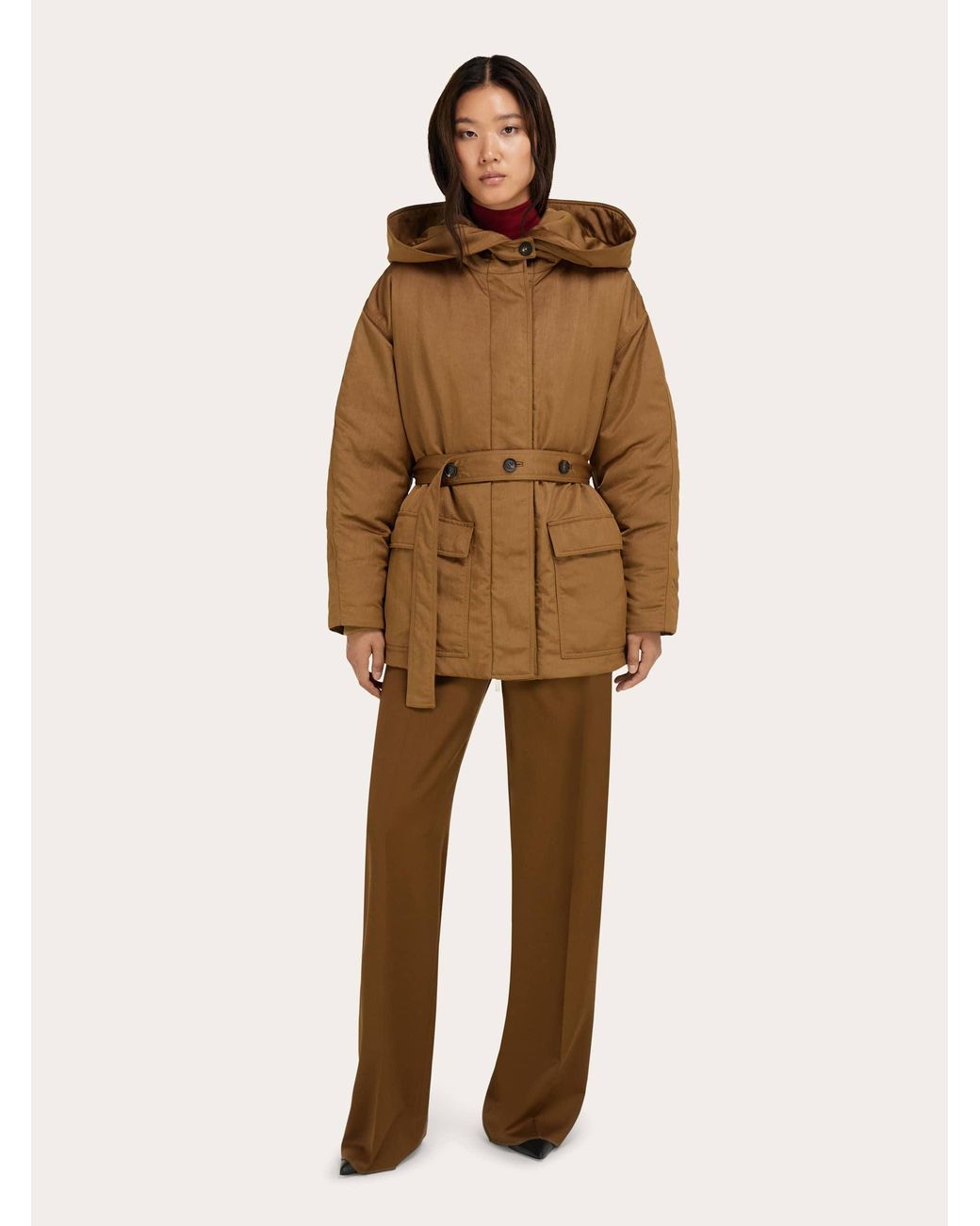 Ferragamo Natural Hooded Parka