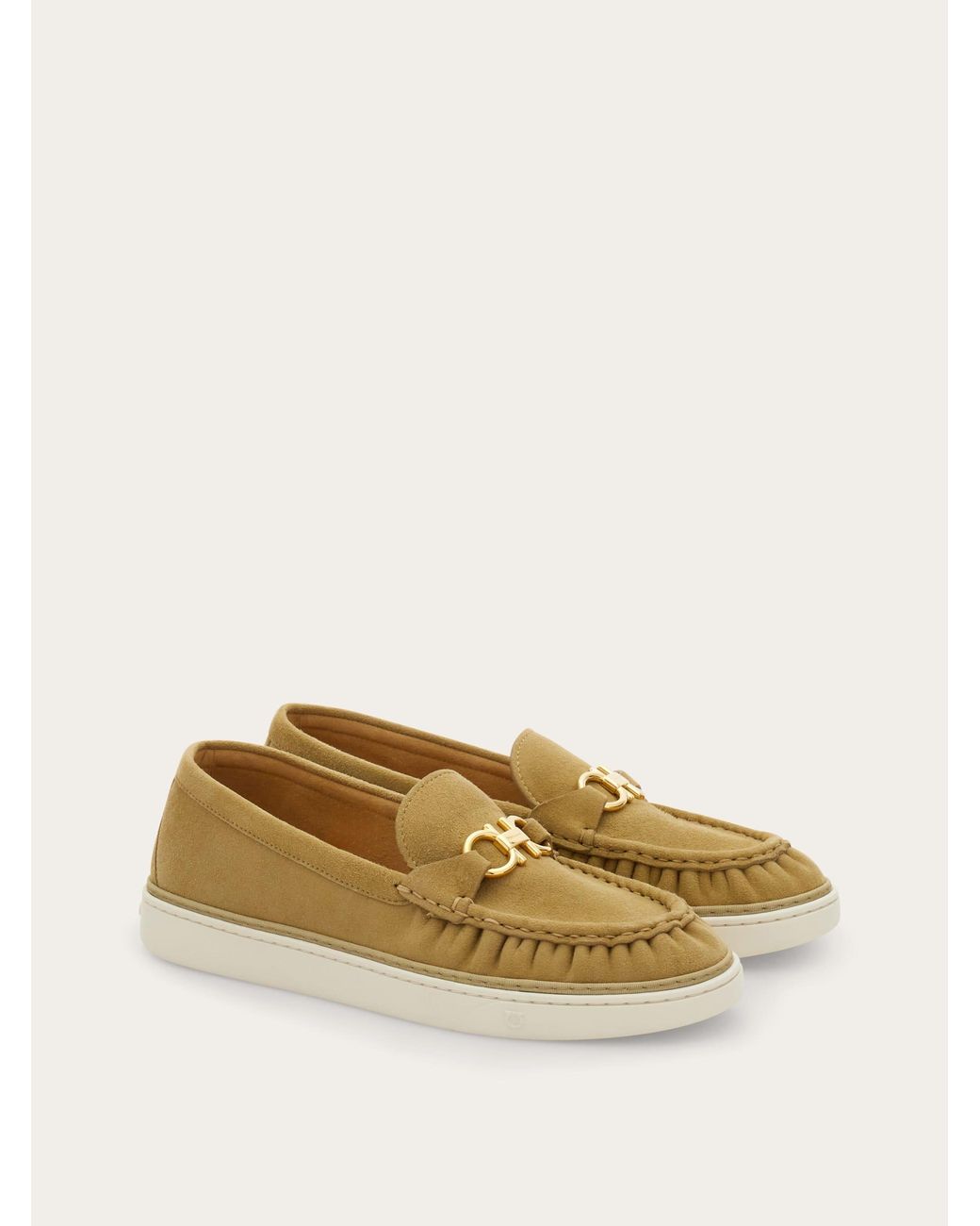 Ferragamo Natural Gancini Ornament Loafer .5
