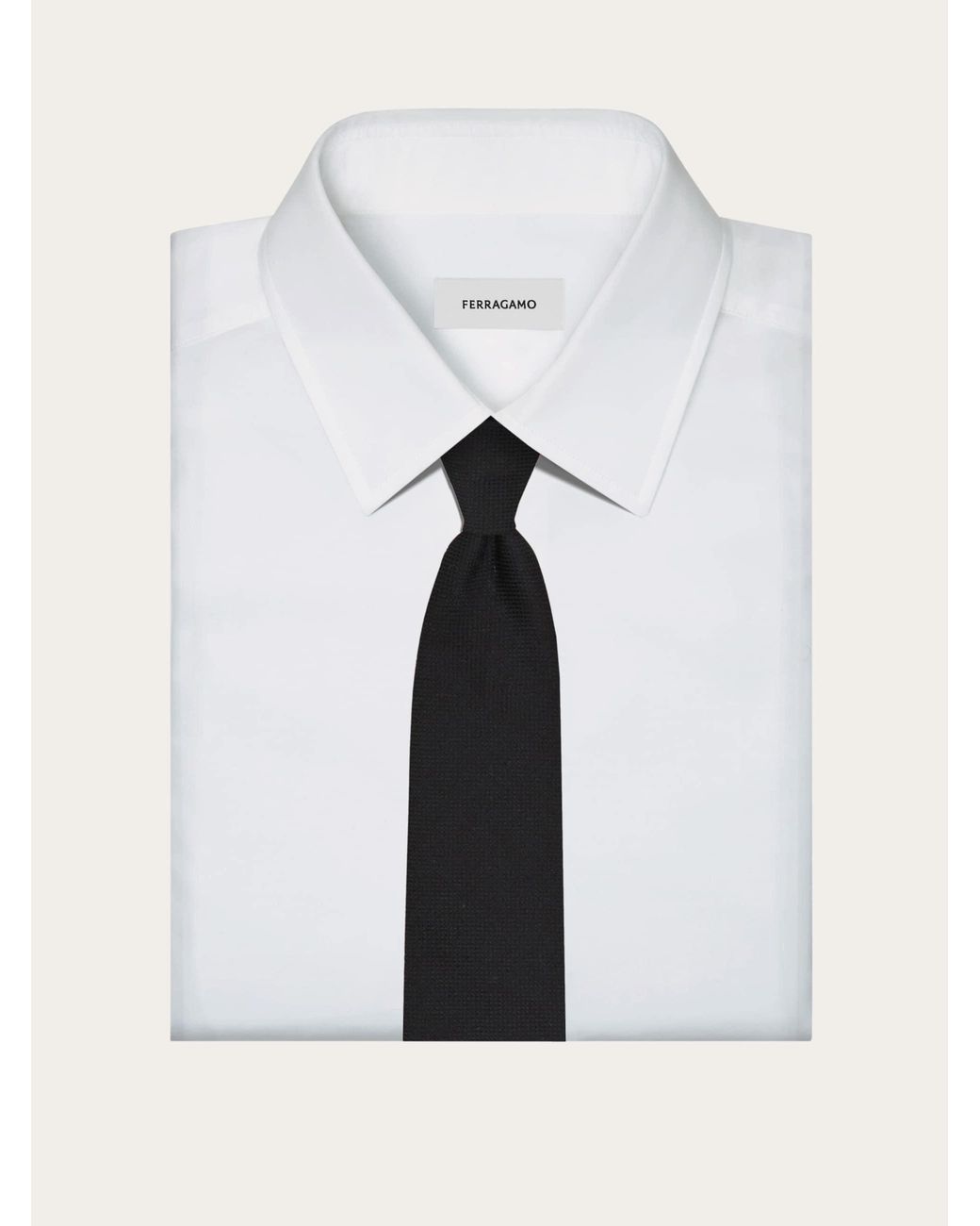Ferragamo Black Jacquard Tie for men