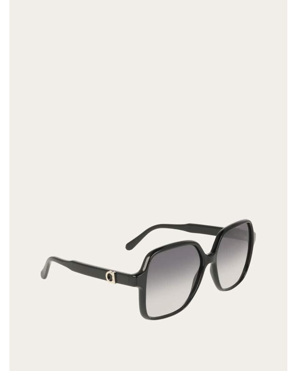 Ferragamo Black Square Frame Sunglasses