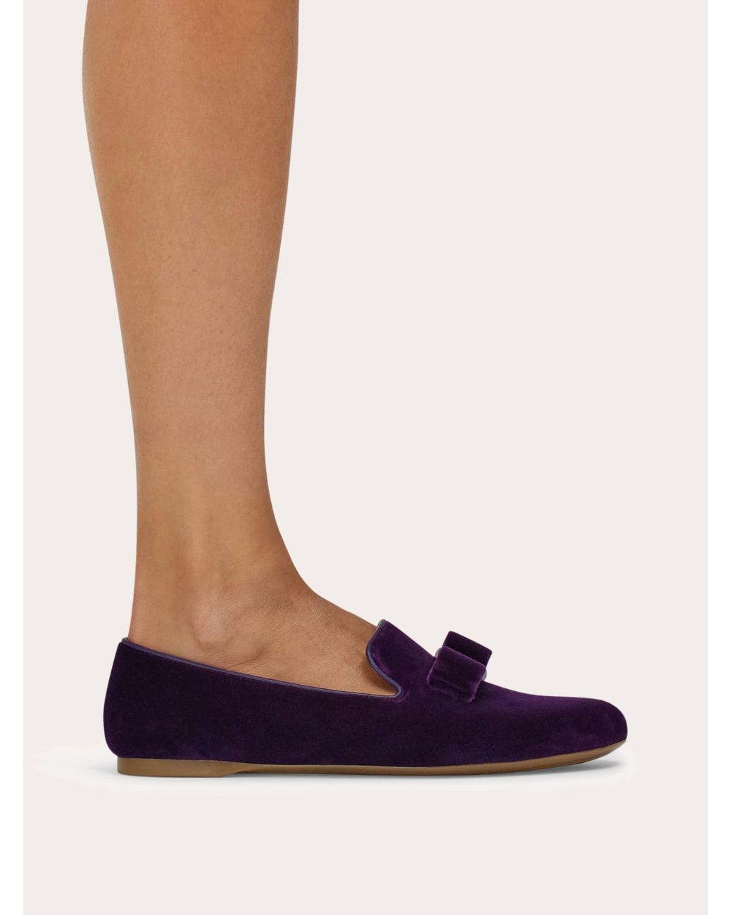 Ferragamo Purple Vara Bow Loafer