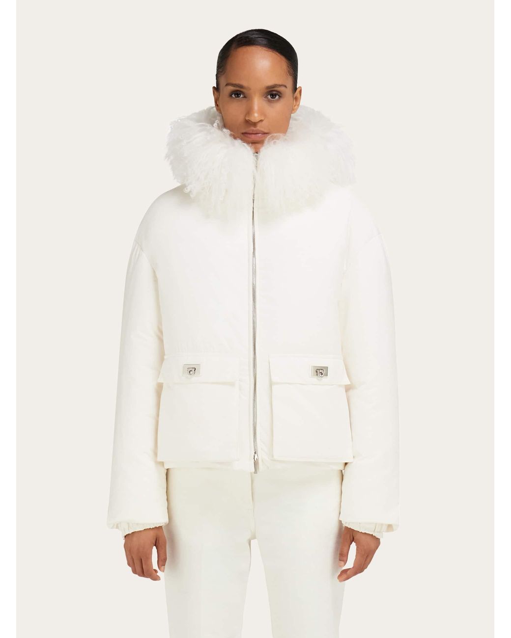 Ferragamo Natural Padded Bomber