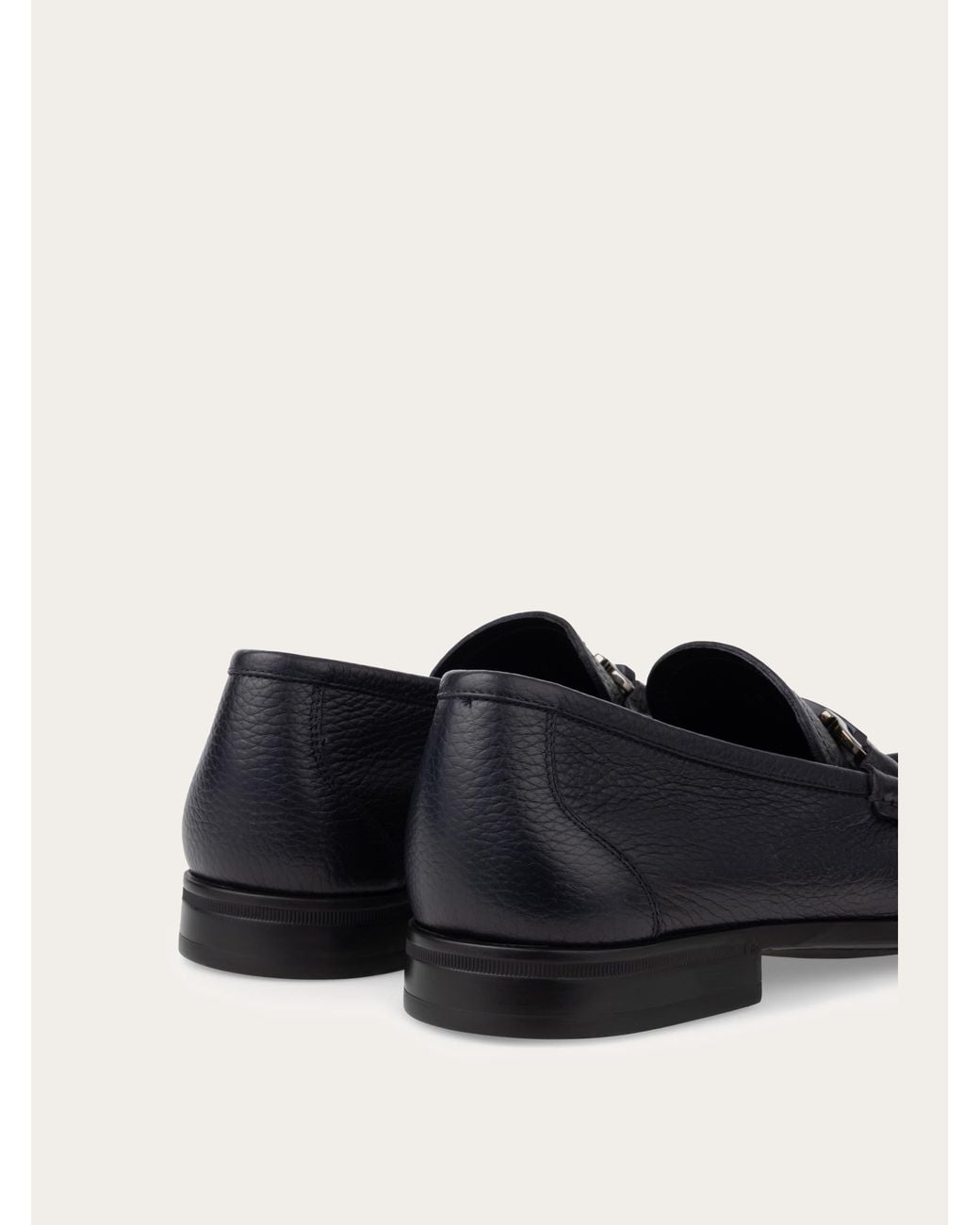 Ferragamo White Gancini Ornament Loafer for men