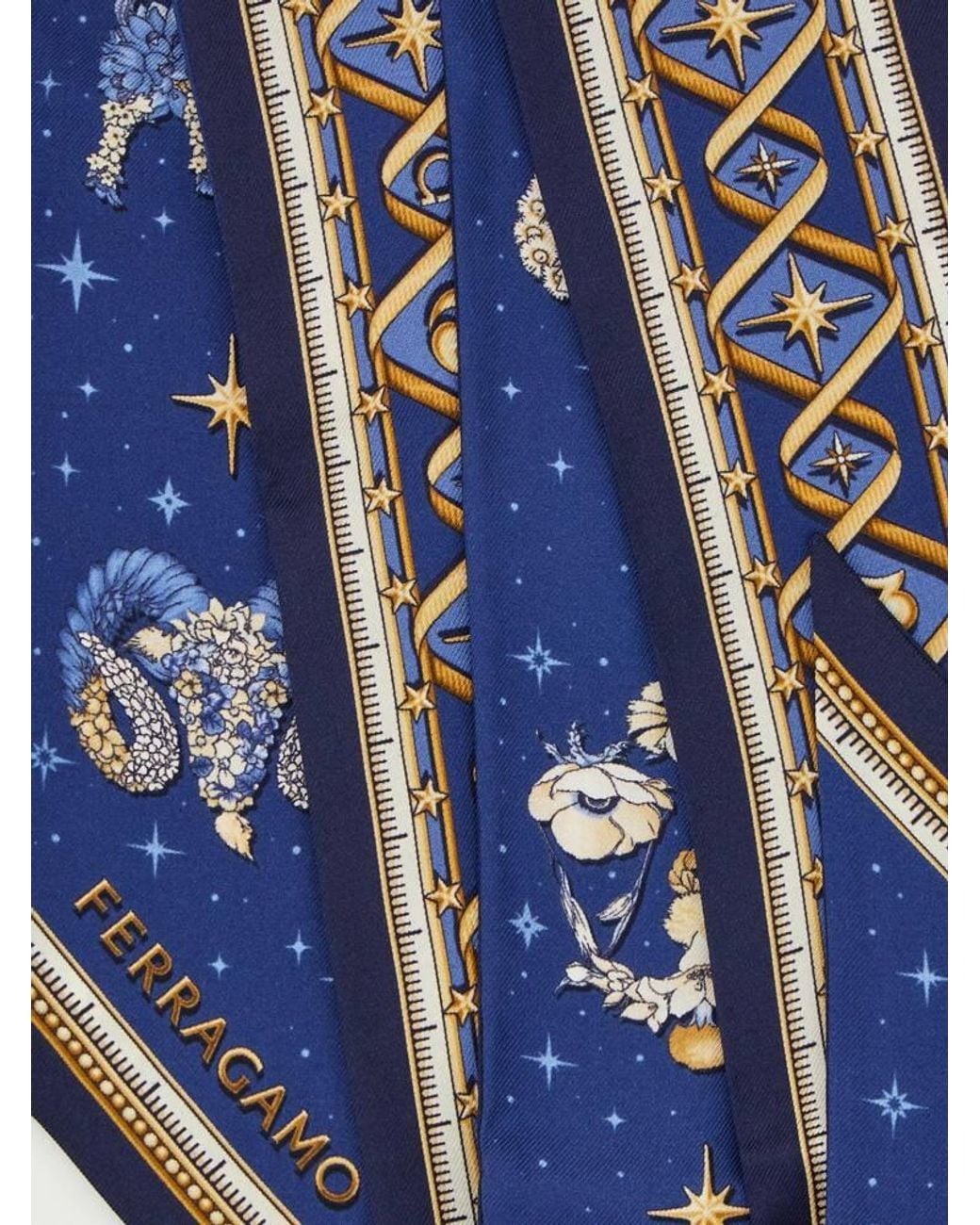 Ferragamo Blue Horoscope Print Mini Bandeau