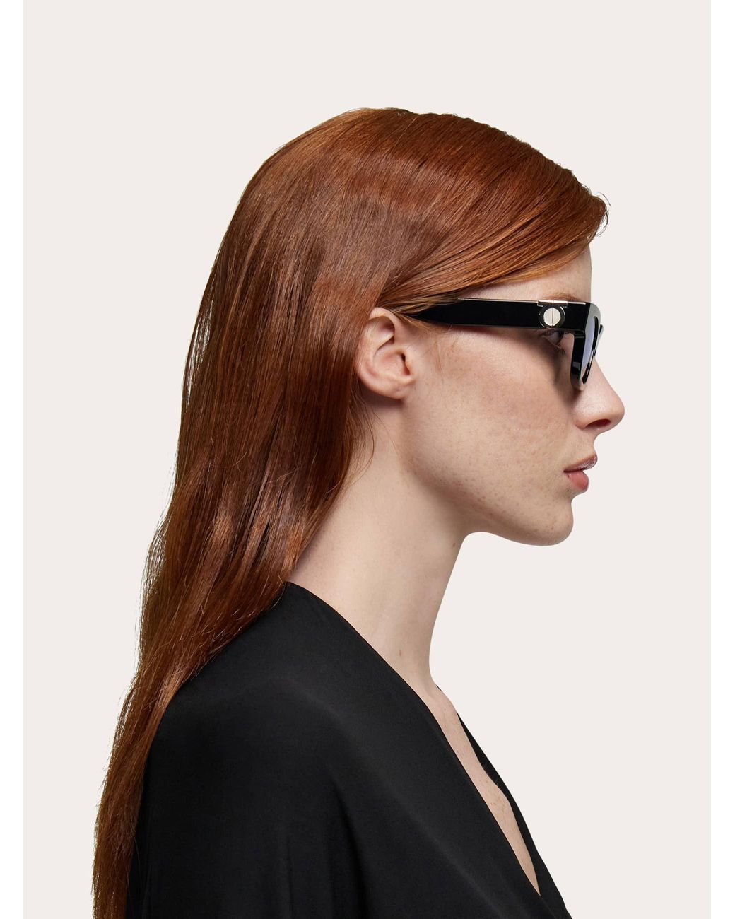 Ferragamo Blue Rectangular Frame Sunglasses