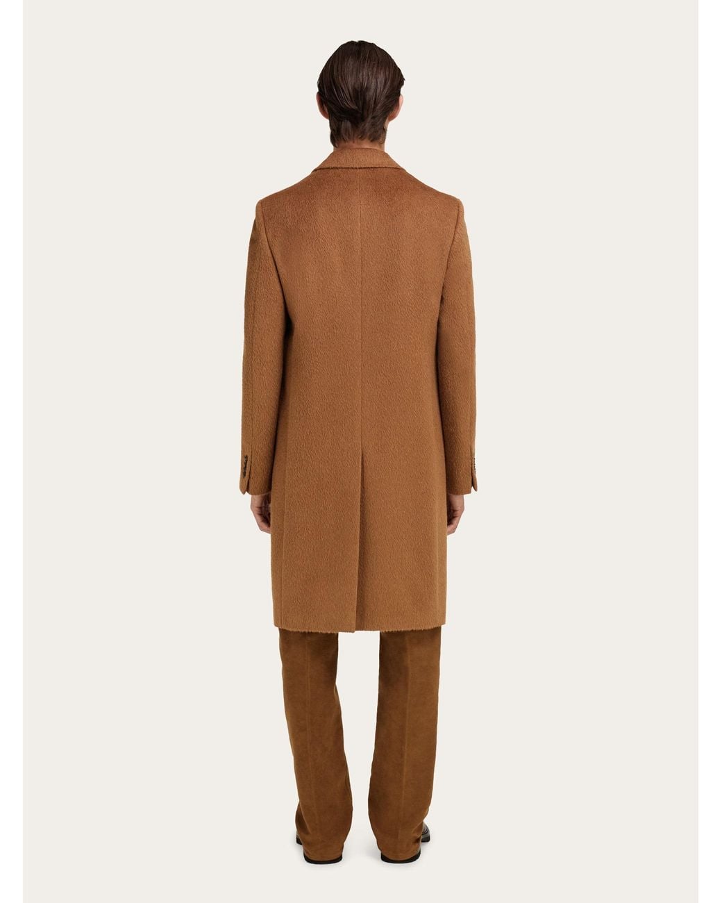 Ferragamo Brown Single-Breasted Coat for men