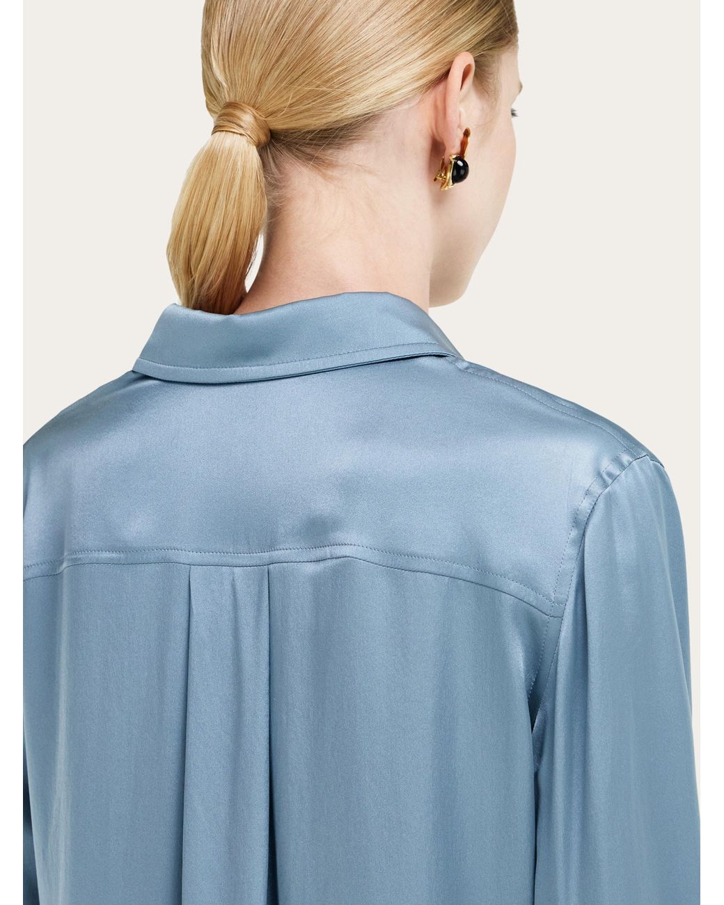 Donna Camicia Fluida di Ferragamo in Blue