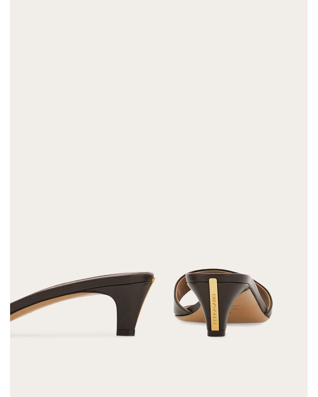 Ferragamo Natural Low Heeled Slide