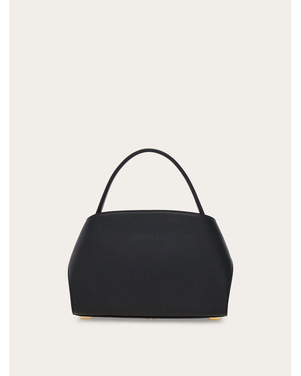 Ferragamo Black Hug Soft Bicolor Handbag (Xs)