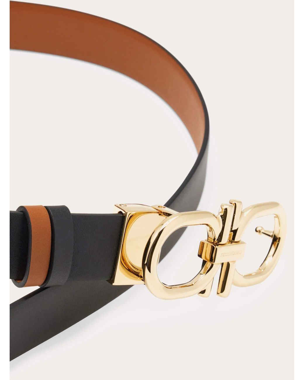 Ferragamo White Reversible And Adjustable Gancini Belt
