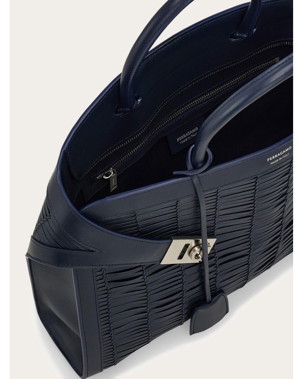 Ferragamo Blue Hug Tote Bag for men
