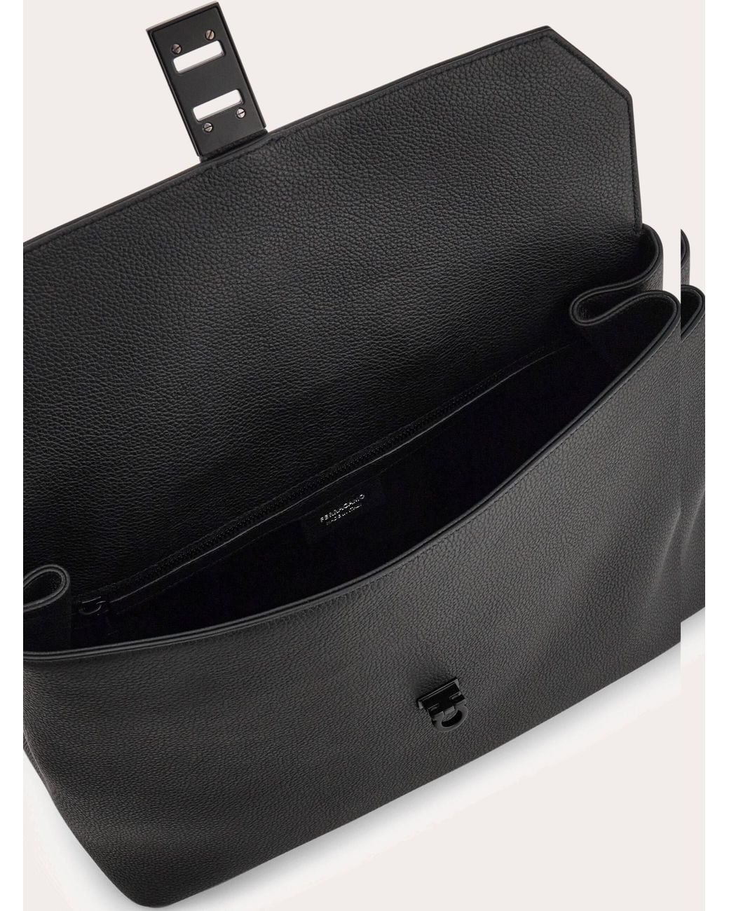 Ferragamo Black Hug Buckle 3-In-1 Bag for men