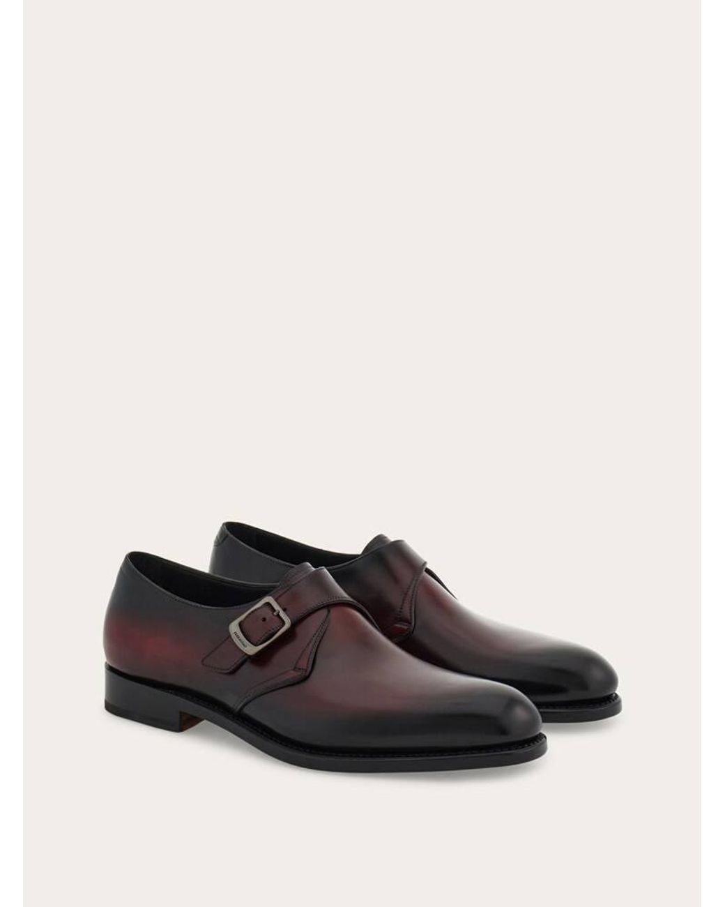 Ferragamo White Tramezza Single Monkstrap .5 for men