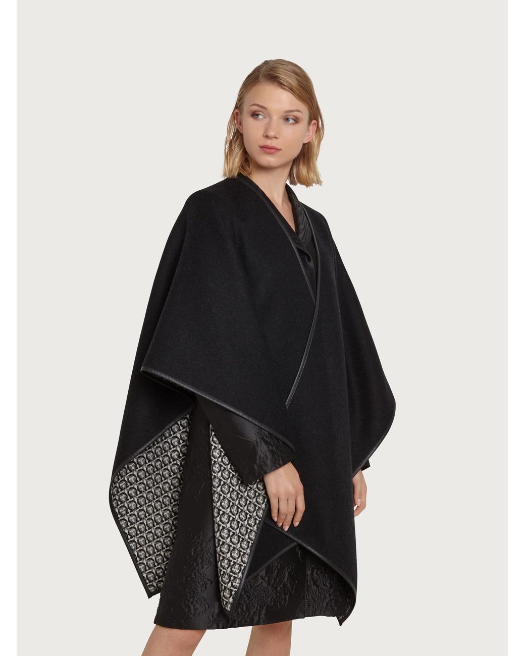 Ferragamo Black Gancini Cape