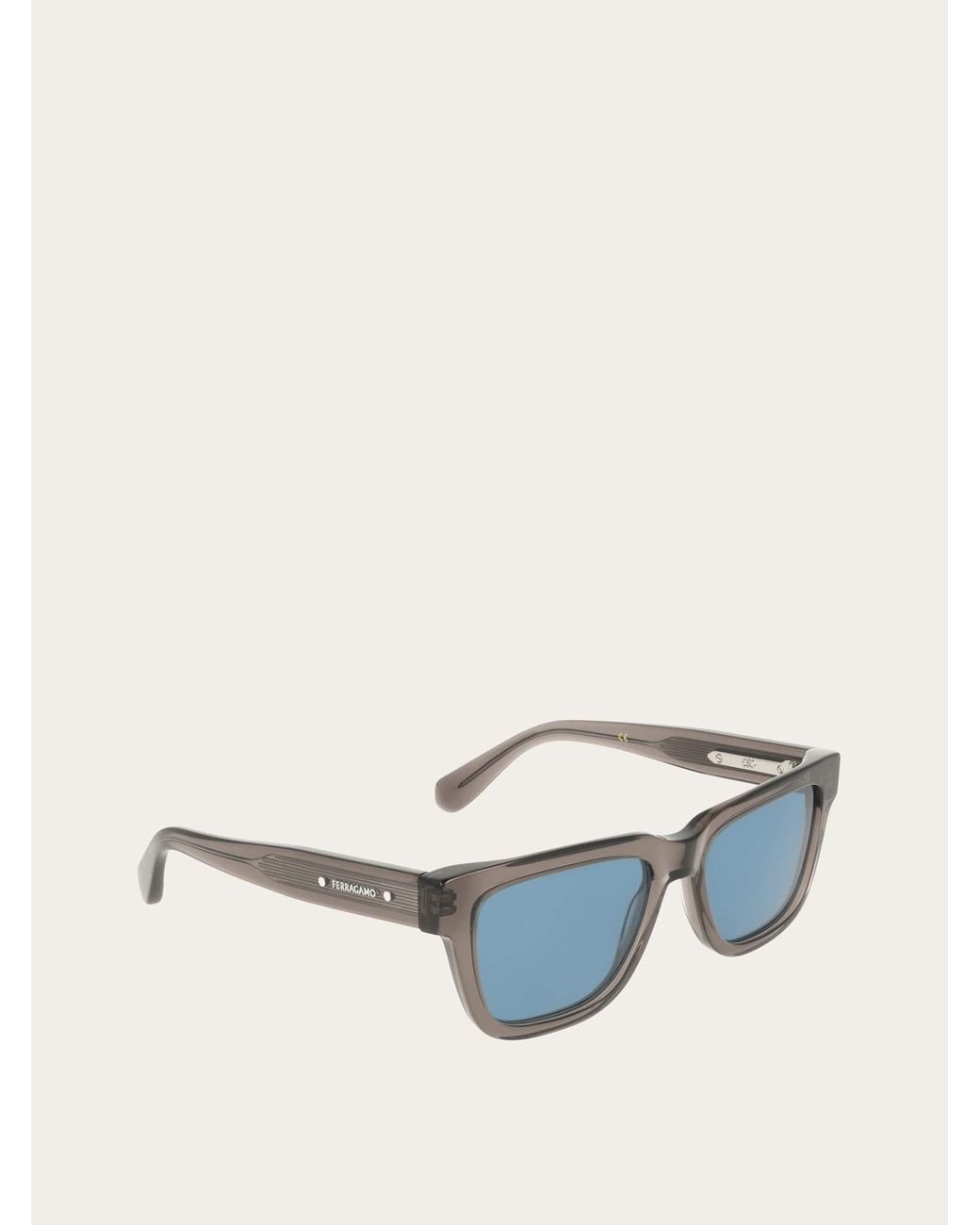Ferragamo Blue Square Frame Sunglasses