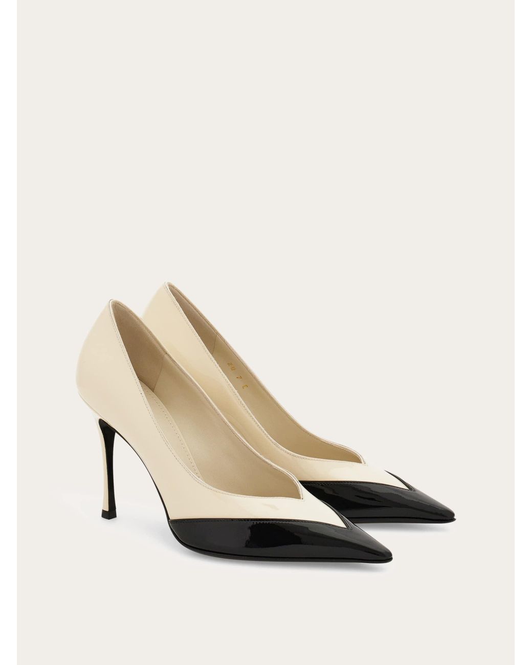 Ferragamo Natural Bicolor Pump .5