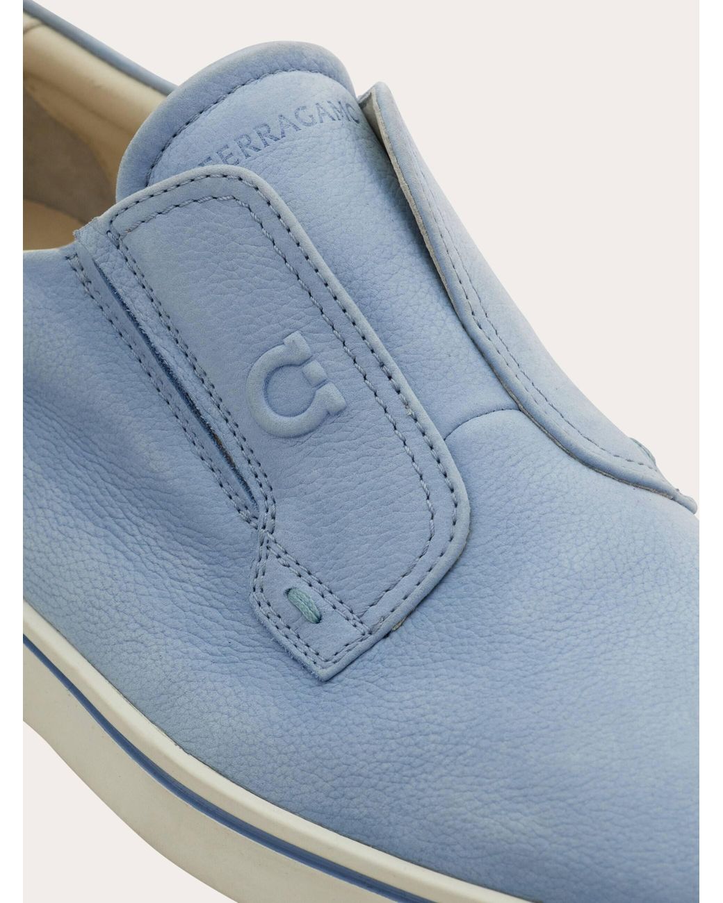 Ferragamo Blue Derby Slip-On for men