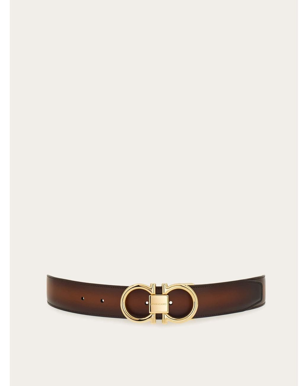 Ferragamo White Reversible And Adjustable Gancini Belt for men