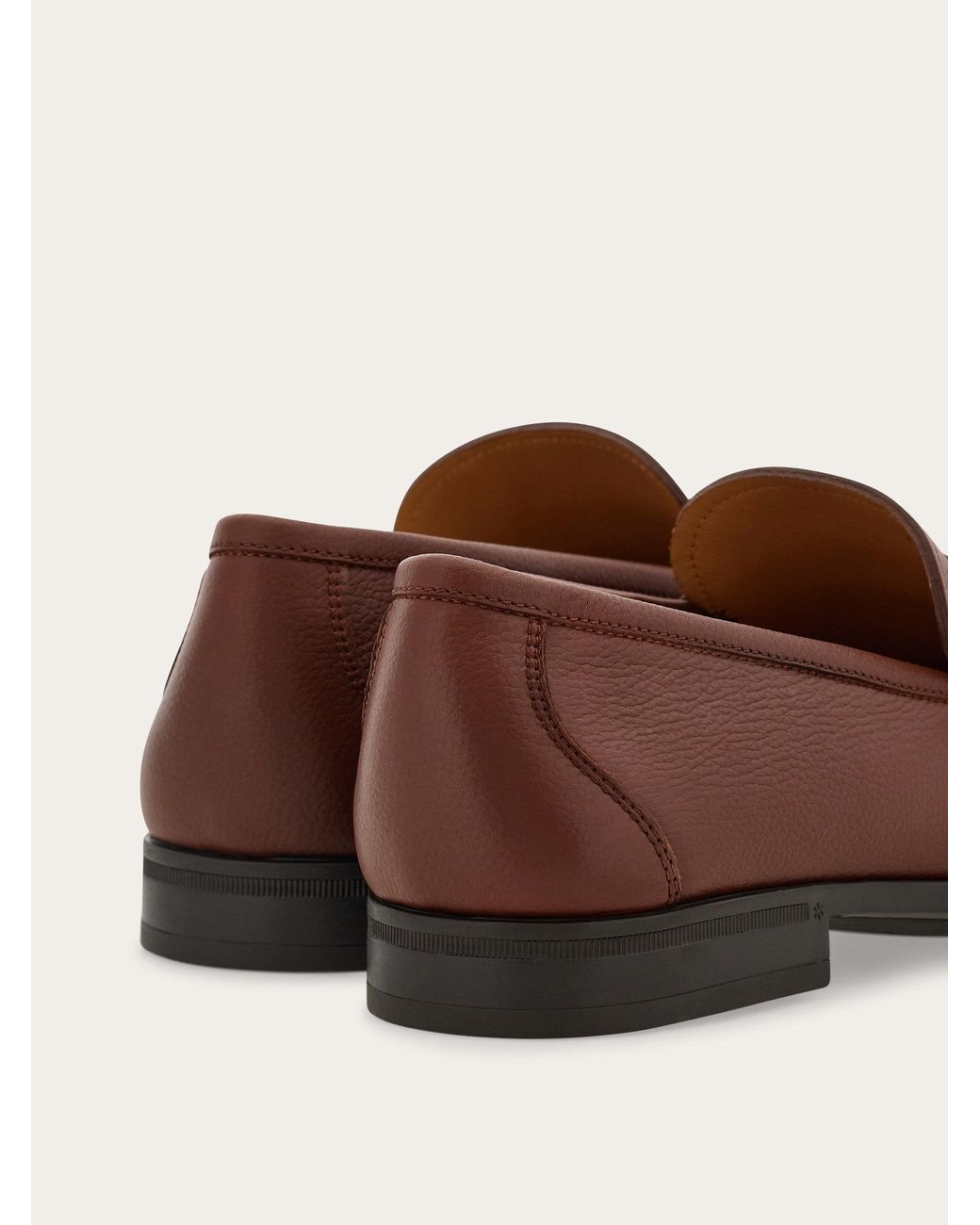 Ferragamo Brown Gancini Loafer for men