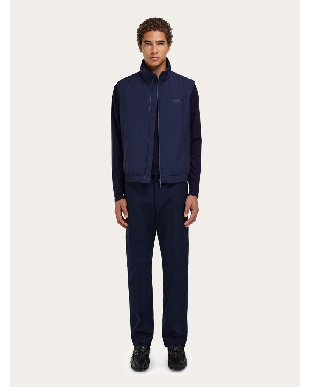 Ferragamo Blue Sporty Gilet for men