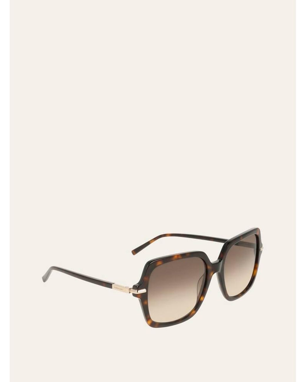 Ferragamo Pink Square Frame Sunglasses