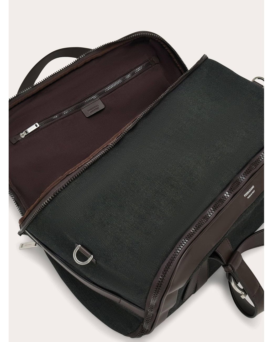 Ferragamo Black Foldable Weekend Bag for men