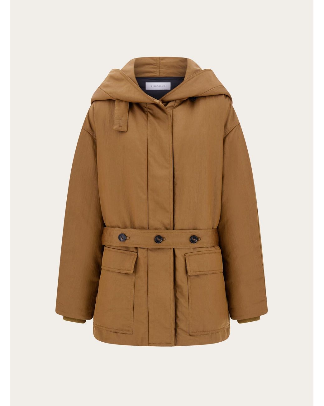 Ferragamo Natural Hooded Parka