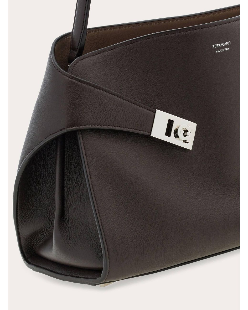 Ferragamo Black Hug Soft Shoulder Bag (M)