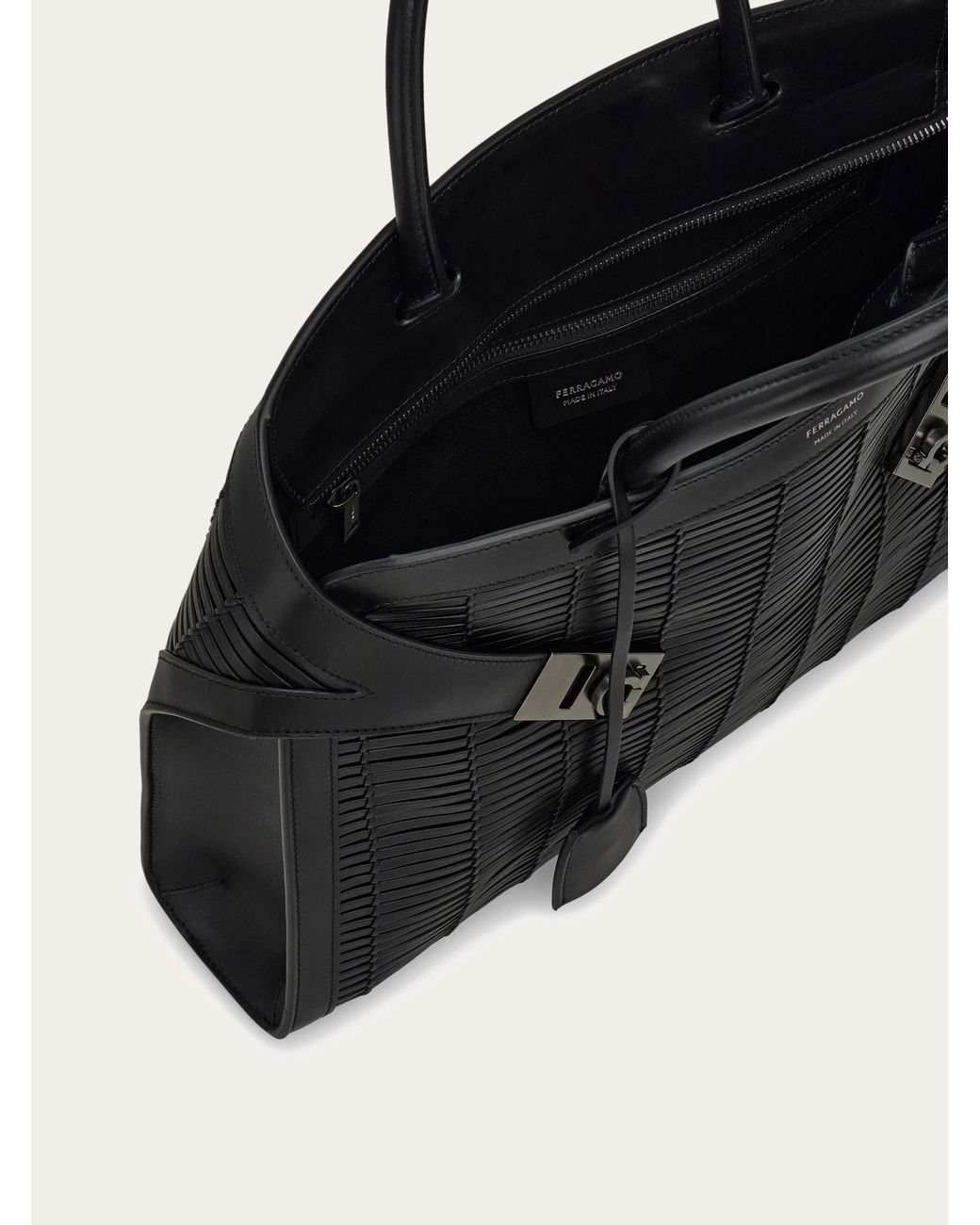 Ferragamo Black Hug Briefcase (S) for men