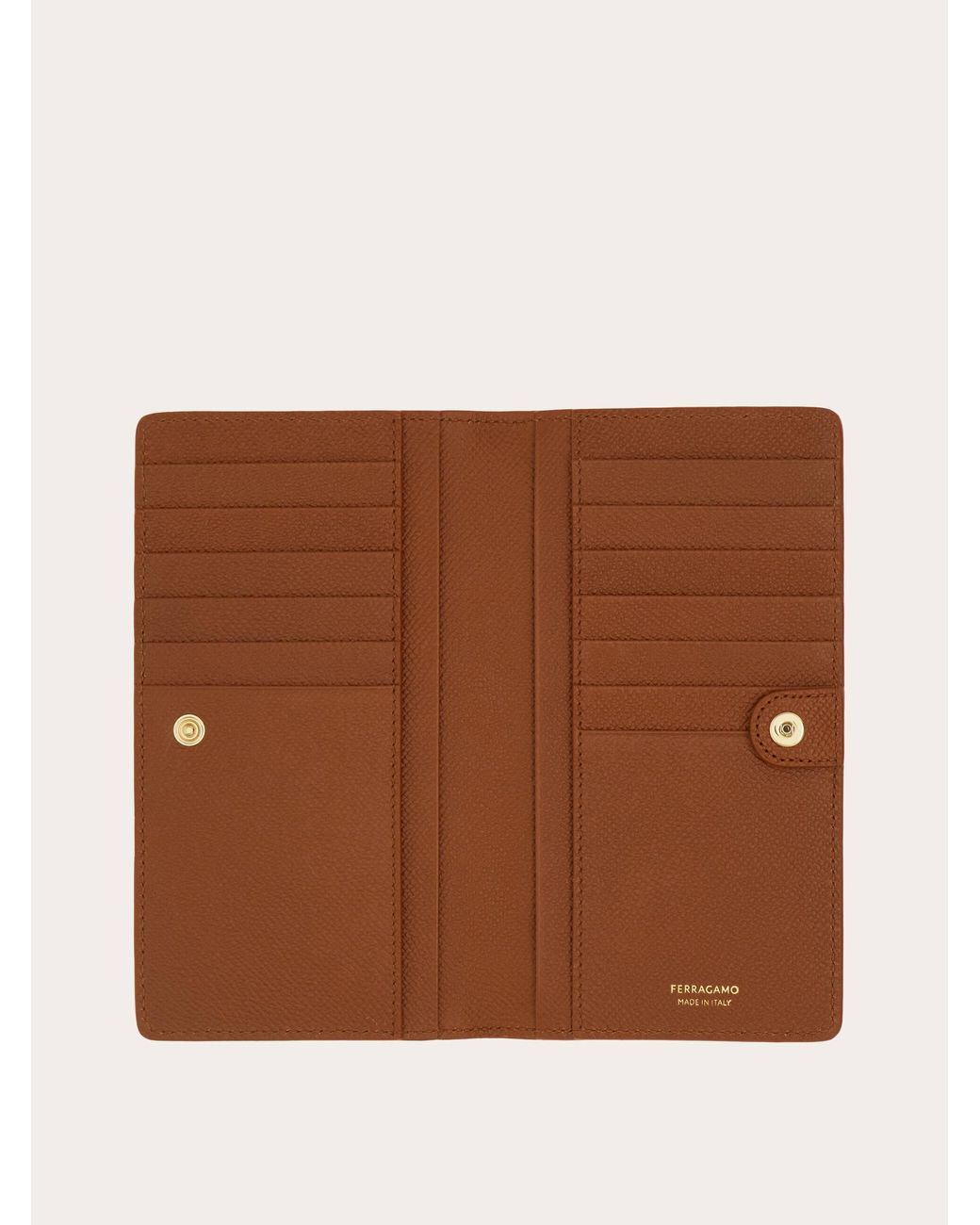 Ferragamo Brown Gancini Continental Wallet