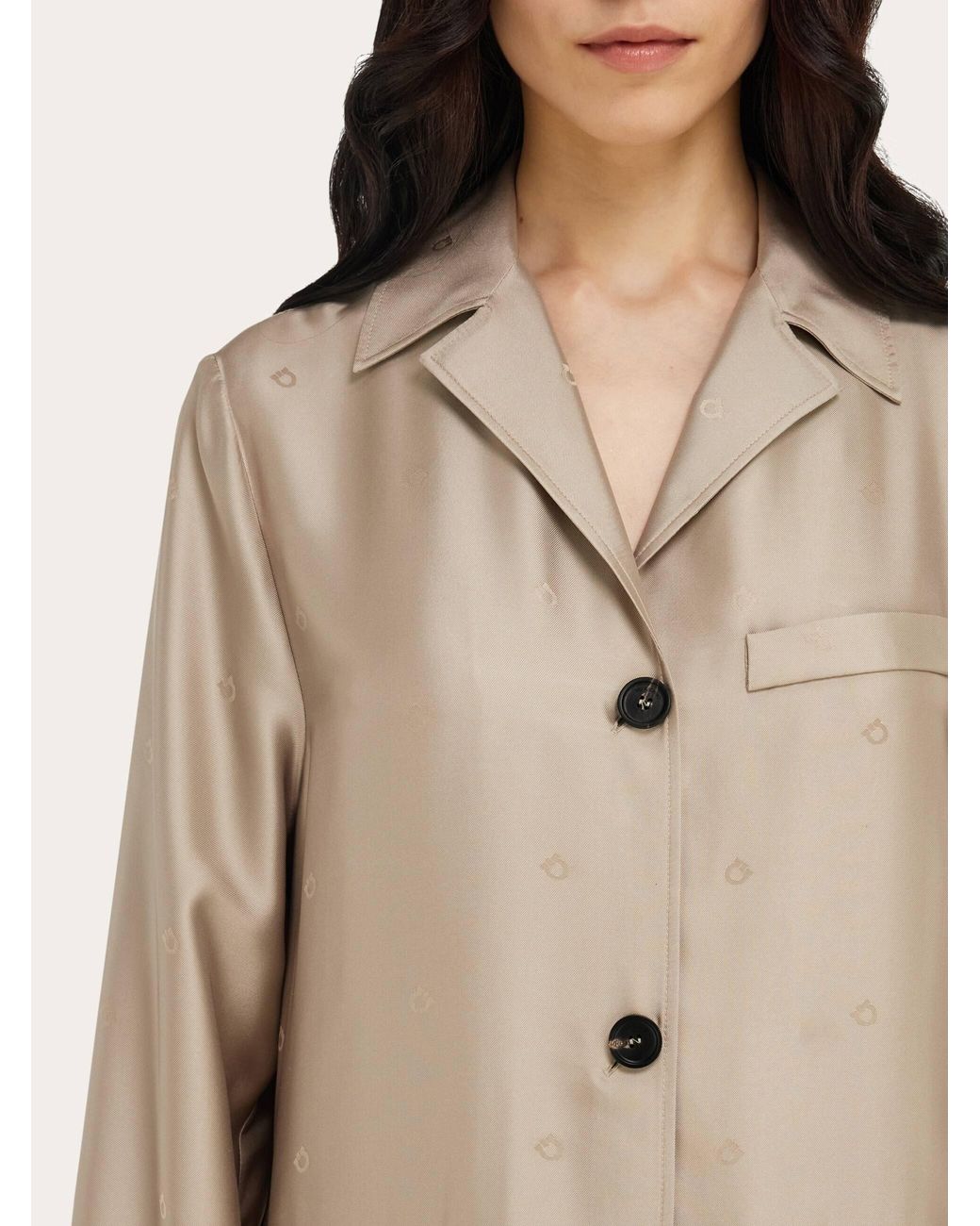 Ferragamo Natural Silk Over Shirt