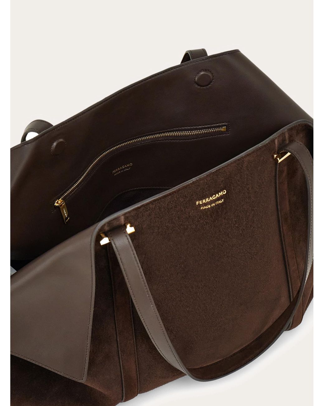 Ferragamo Black Folded Tote Bag (L)