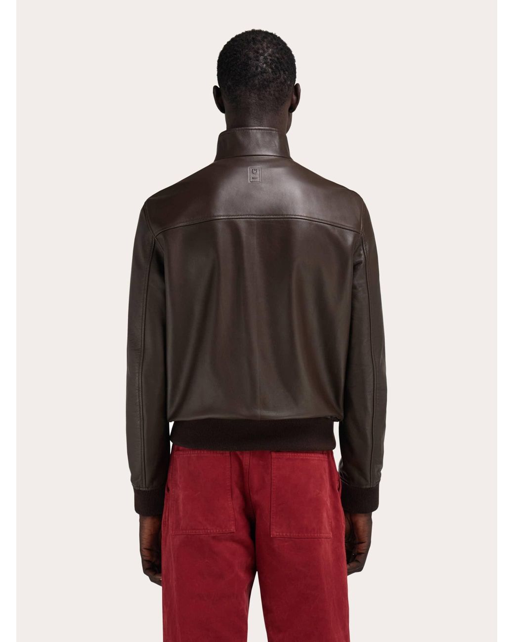 Ferragamo Black Nappa Leather Blouson for men