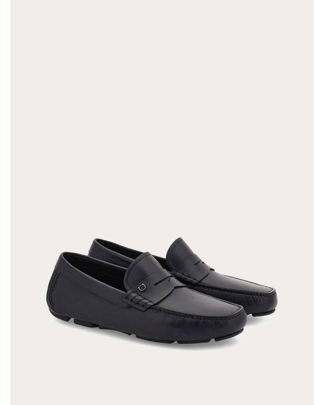 Ferragamo White Penny Driver for men