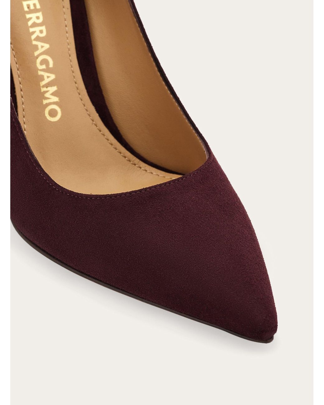Ferragamo Purple Plain Pump