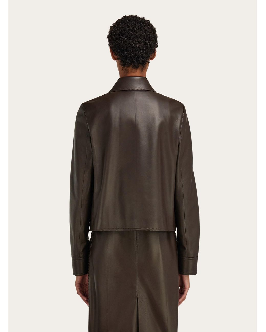 Ferragamo Black Boxy Nubuck Jacket