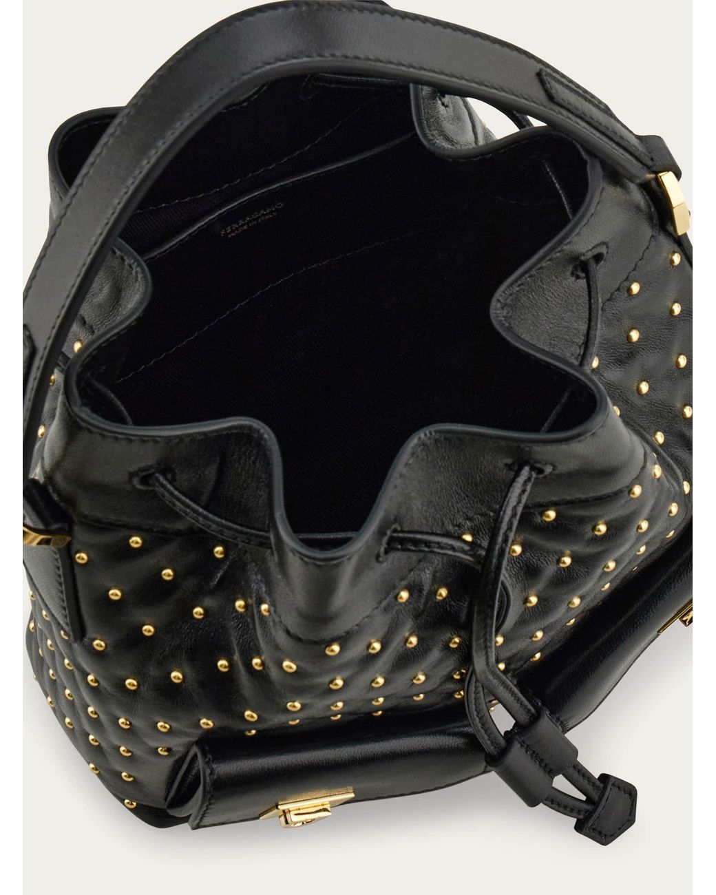 Ferragamo Black Multipocket Bucket Bag
