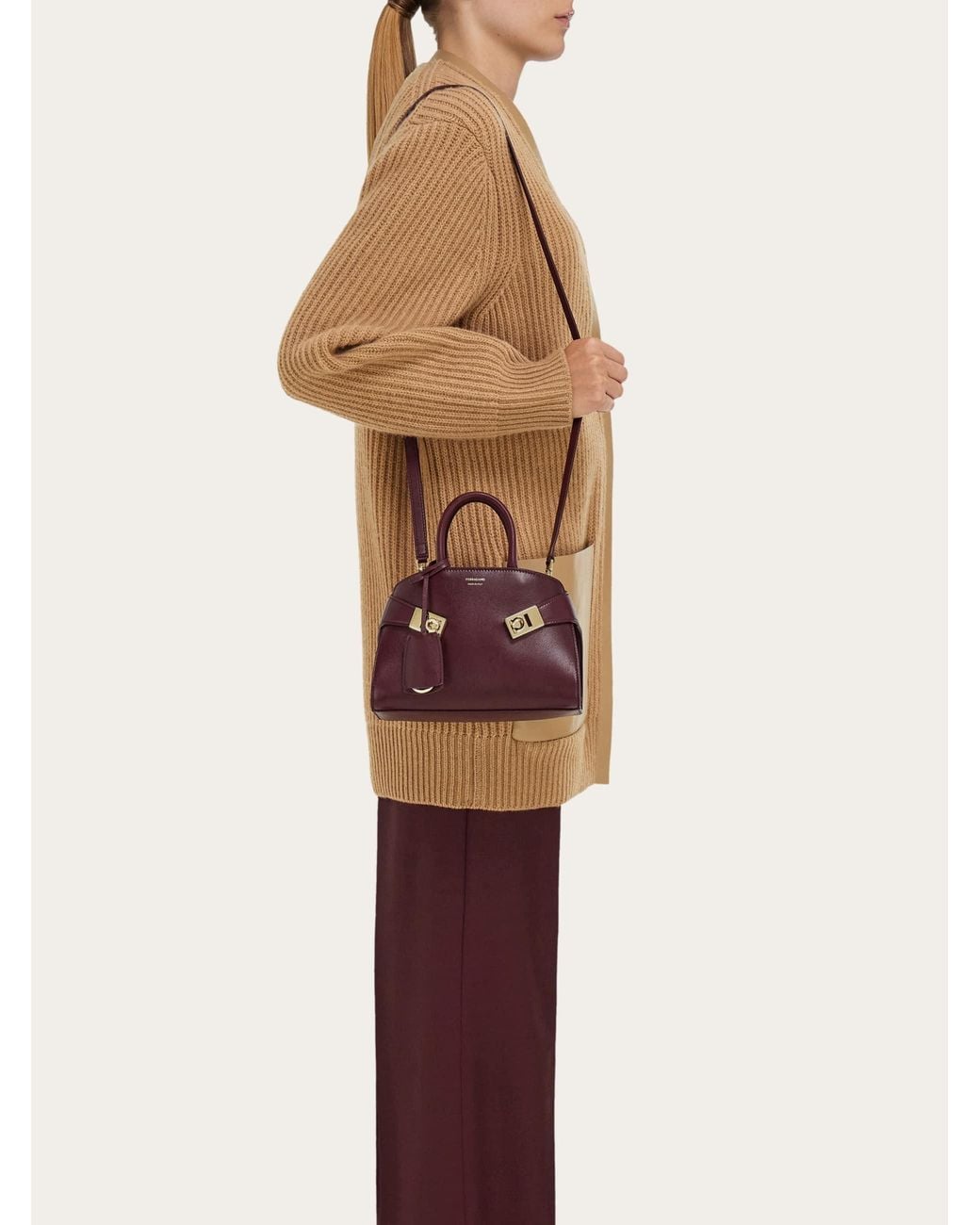 Ferragamo Purple Hug Handbag (Xs)