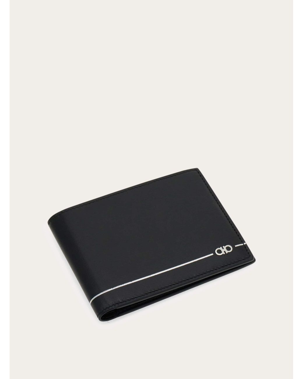 Ferragamo Black Gancini Wallet for men