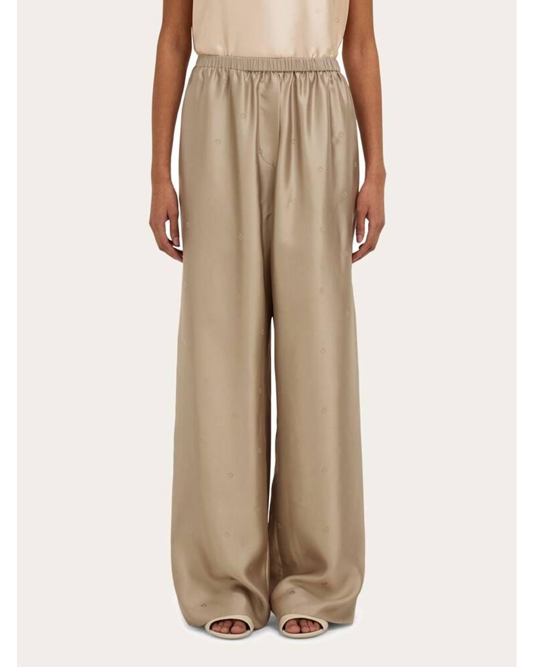Ferragamo Natural Silk Trouser