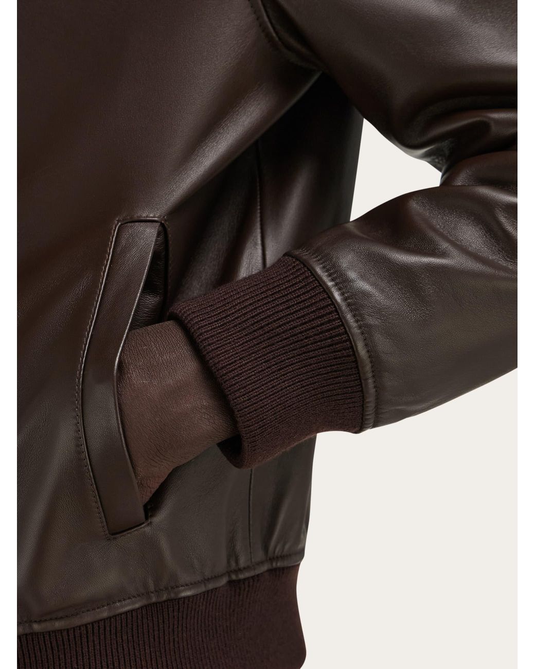 Ferragamo Black Nappa Leather Blouson for men