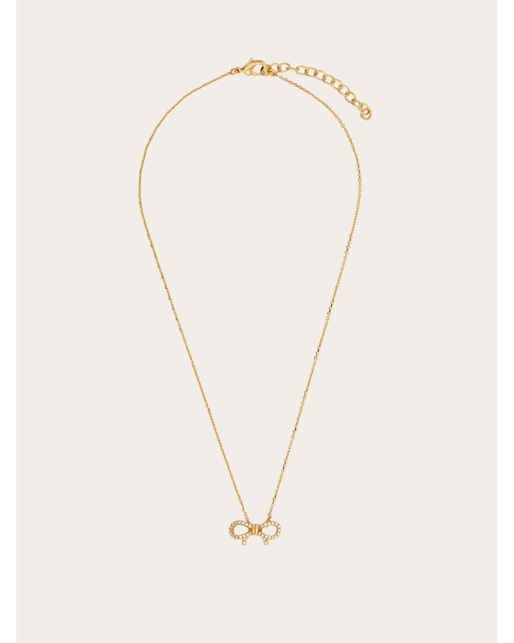 Ferragamo Natural Vara Bow Pendant Necklace