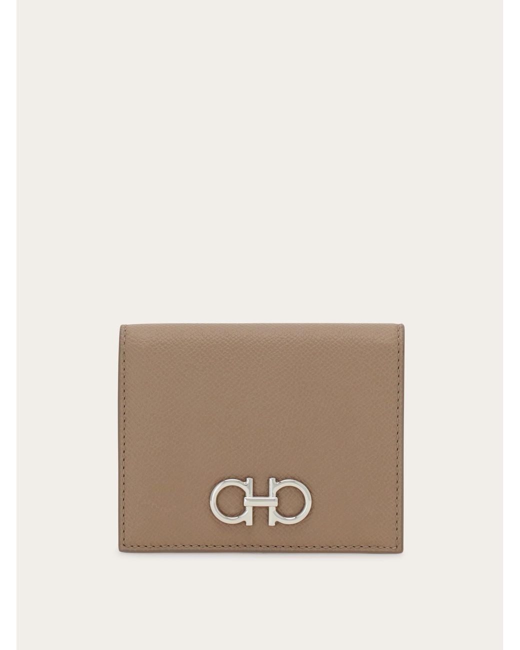 Ferragamo Natural Gancini Compact Wallet
