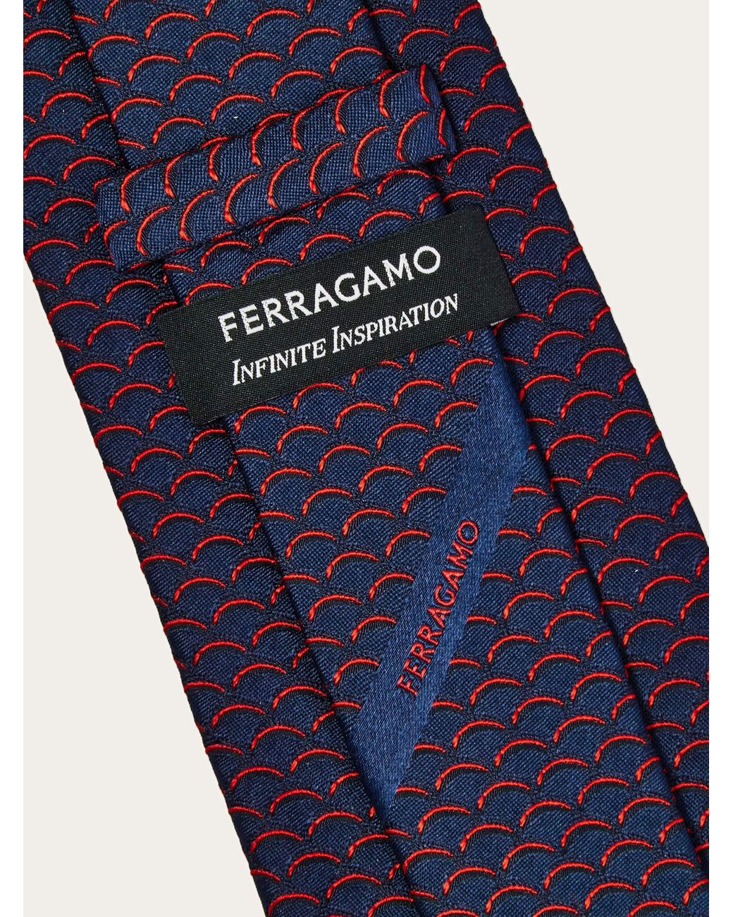 Ferragamo Purple Archi Print Silk Tie for men