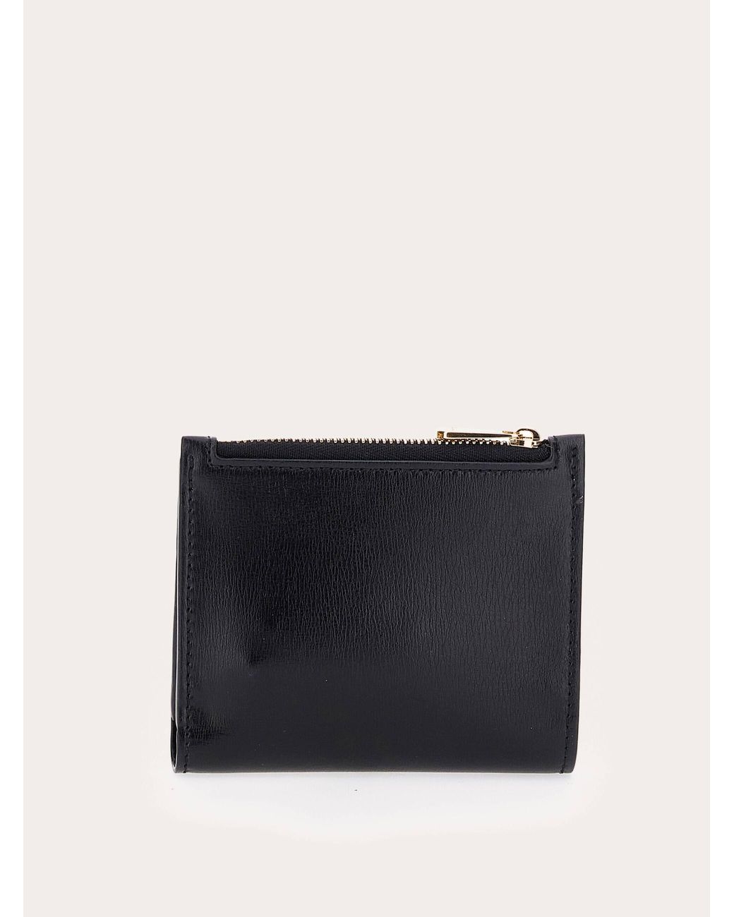 Ferragamo Black Vara Bow Compact Wallet