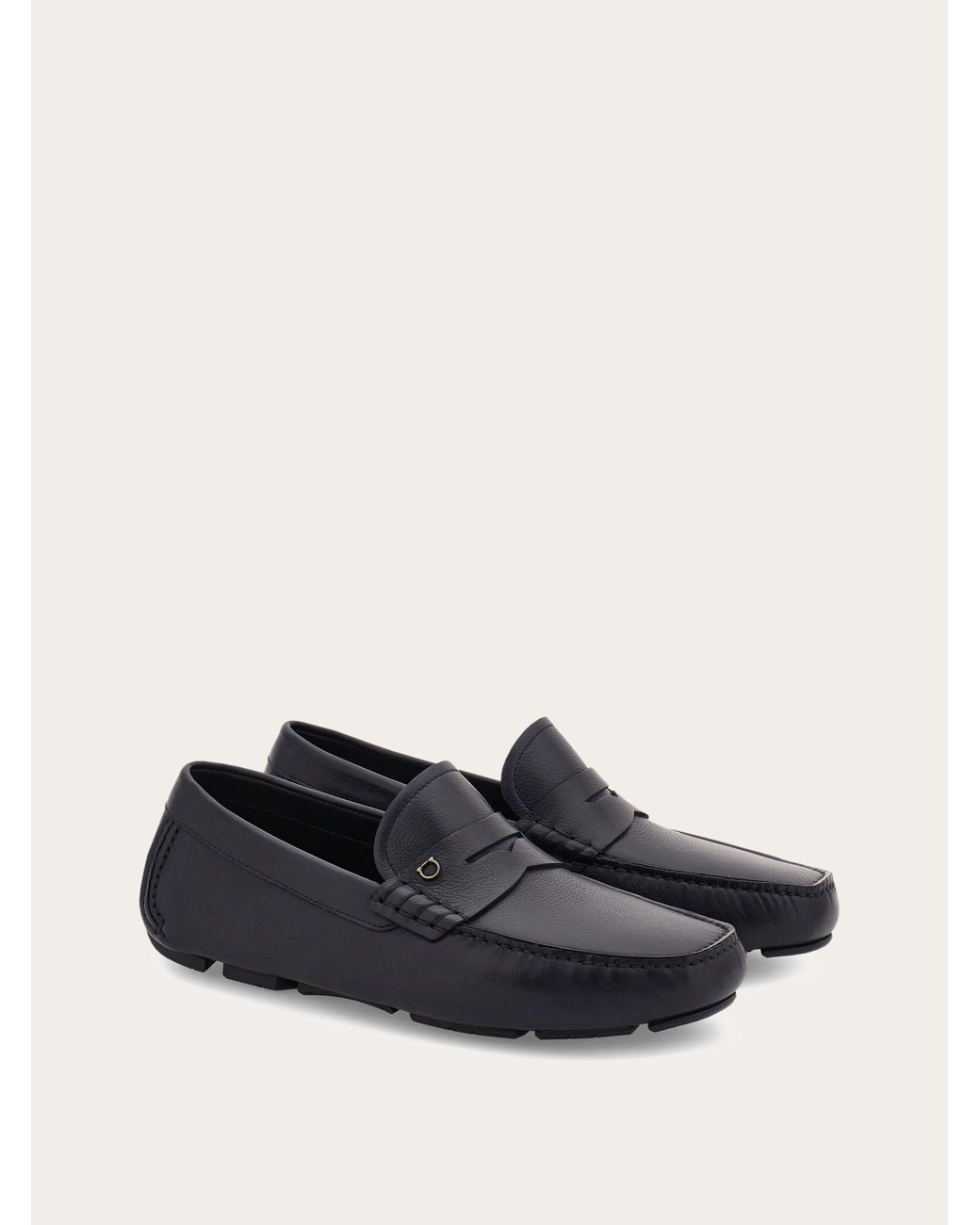 Ferragamo White Penny Driver for men